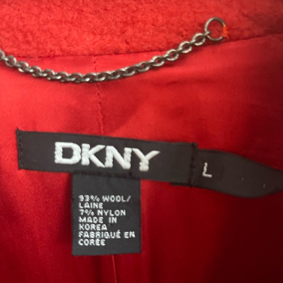 DKNY red wool coat - Picture 7 of 13